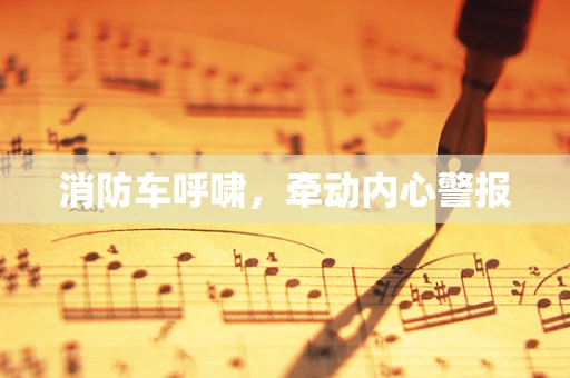 消防车呼啸，牵动内心警报