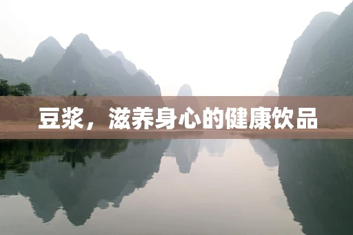 豆浆，滋养身心的健康饮品