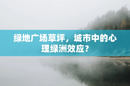 绿地广场草坪，城市中的心理绿洲效应？