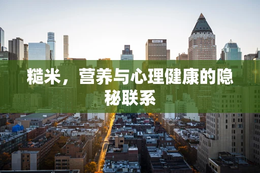糙米，营养与心理健康的隐秘联系