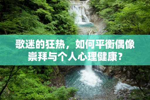 歌迷的狂热，如何平衡偶像崇拜与个人心理健康？