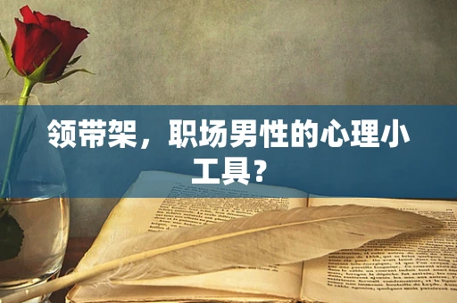 领带架，职场男性的心理小工具？