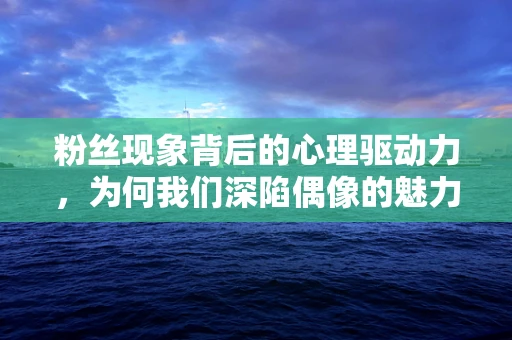 粉丝现象背后的心理驱动力，为何我们深陷偶像的魅力？