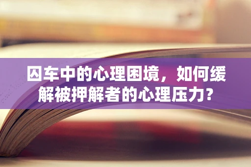 囚车中的心理困境，如何缓解被押解者的心理压力？
