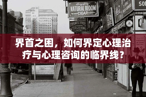 界首之困，如何界定心理治疗与心理咨询的临界线？