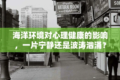 海洋环境对心理健康的影响，一片宁静还是波涛汹涌？