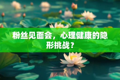 粉丝见面会，心理健康的隐形挑战？
