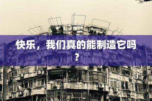 快乐，我们真的能制造它吗？