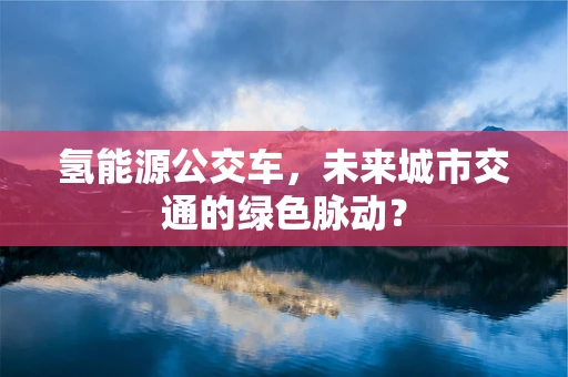 氢能源公交车，未来城市交通的绿色脉动？