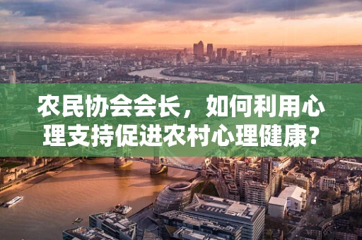农民协会会长，如何利用心理支持促进农村心理健康？