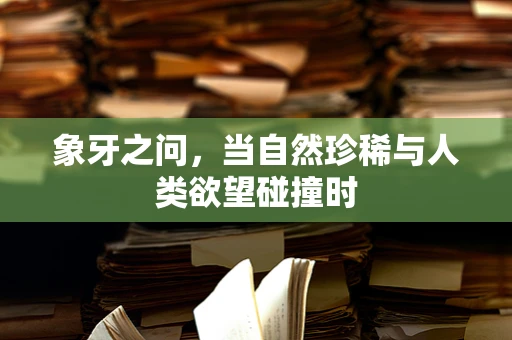 象牙之问，当自然珍稀与人类欲望碰撞时