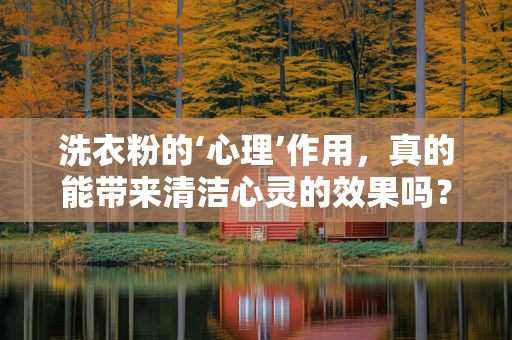 洗衣粉的‘心理’作用，真的能带来清洁心灵的效果吗？