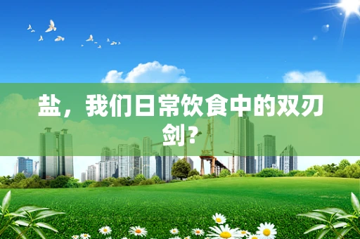 盐，我们日常饮食中的双刃剑？