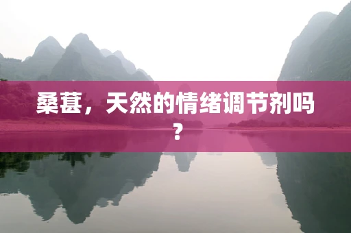 桑葚，天然的情绪调节剂吗？