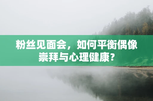 粉丝见面会，如何平衡偶像崇拜与心理健康？