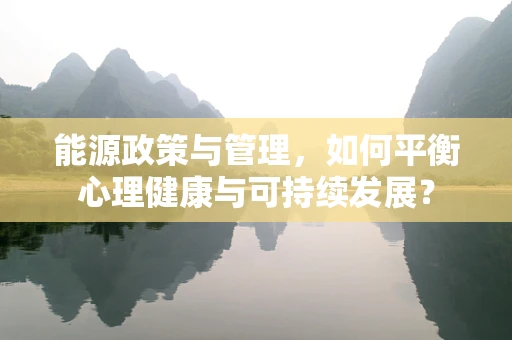 能源政策与管理，如何平衡心理健康与可持续发展？