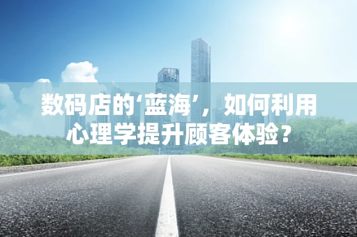 数码店的‘蓝海’，如何利用心理学提升顾客体验？