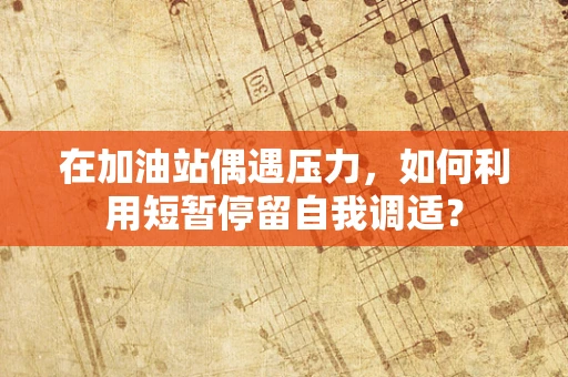 在加油站偶遇压力，如何利用短暂停留自我调适？
