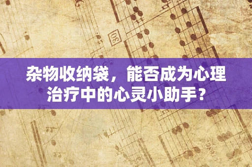 杂物收纳袋，能否成为心理治疗中的心灵小助手？