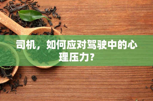 司机，如何应对驾驶中的心理压力？