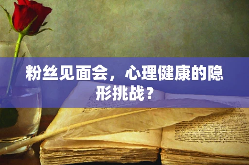 粉丝见面会，心理健康的隐形挑战？