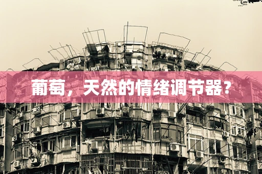 葡萄，天然的情绪调节器？