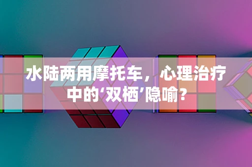 水陆两用摩托车，心理治疗中的‘双栖’隐喻？