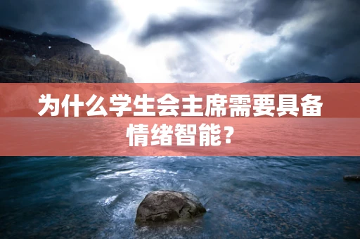 为什么学生会主席需要具备情绪智能？