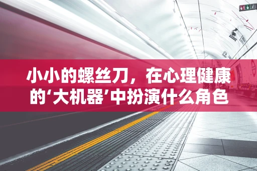 小小的螺丝刀，在心理健康的‘大机器’中扮演什么角色？