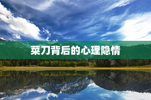 菜刀背后的心理隐情