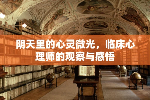 阴天里的心灵微光，临床心理师的观察与感悟