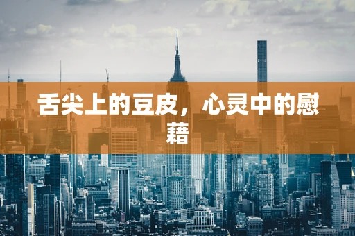 舌尖上的豆皮，心灵中的慰藉