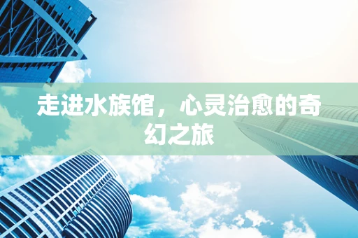 走进水族馆，心灵治愈的奇幻之旅