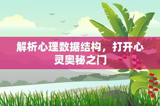 解析心理数据结构，打开心灵奥秘之门