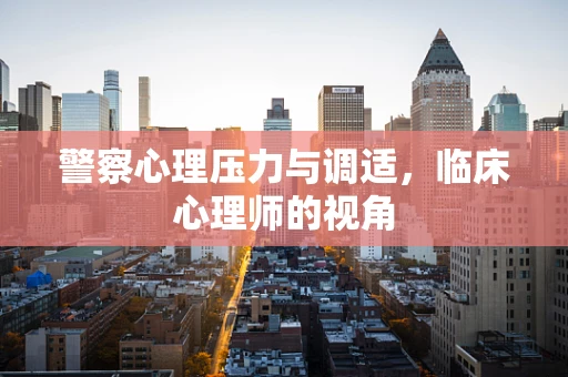 警察心理压力与调适，临床心理师的视角