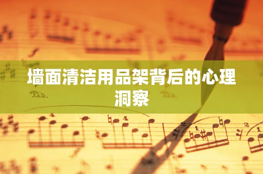墙面清洁用品架背后的心理洞察