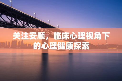 关注安顺，临床心理视角下的心理健康探索