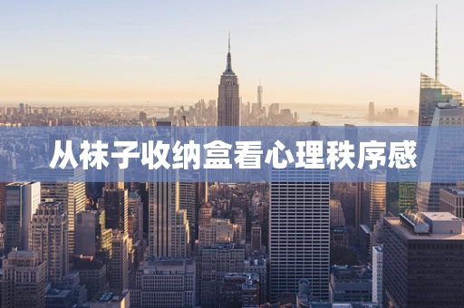 从袜子收纳盒看心理秩序感
