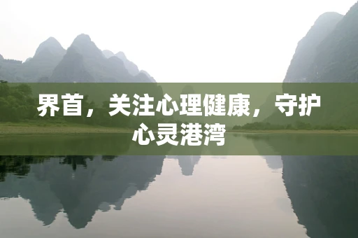 界首，关注心理健康，守护心灵港湾