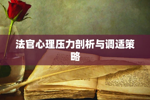 法官心理压力剖析与调适策略