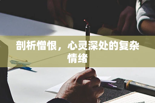 剖析憎恨，心灵深处的复杂情绪