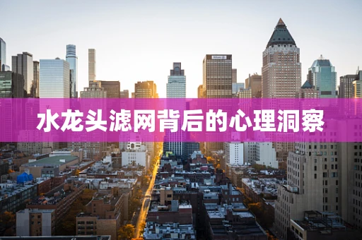 水龙头滤网背后的心理洞察