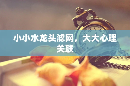 小小水龙头滤网，大大心理关联