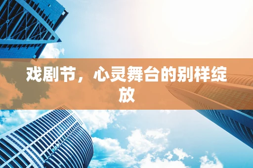 戏剧节，心灵舞台的别样绽放