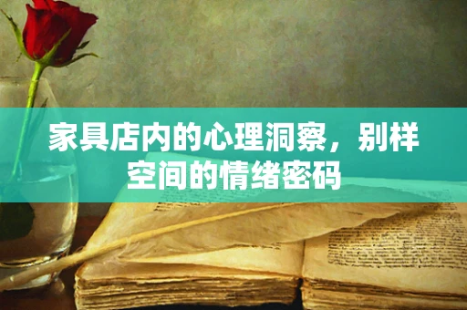 家具店内的心理洞察，别样空间的情绪密码