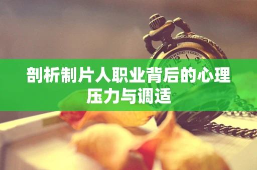 剖析制片人职业背后的心理压力与调适
