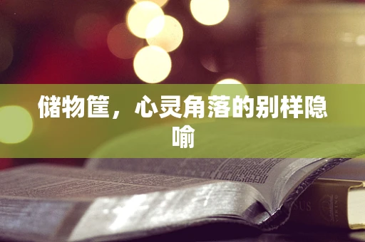 储物筐，心灵角落的别样隐喻