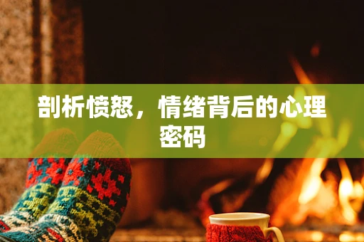 剖析愤怒，情绪背后的心理密码