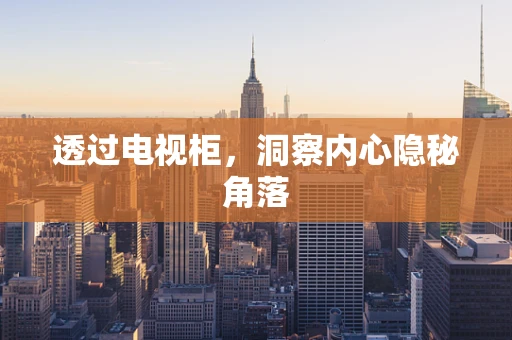 透过电视柜，洞察内心隐秘角落